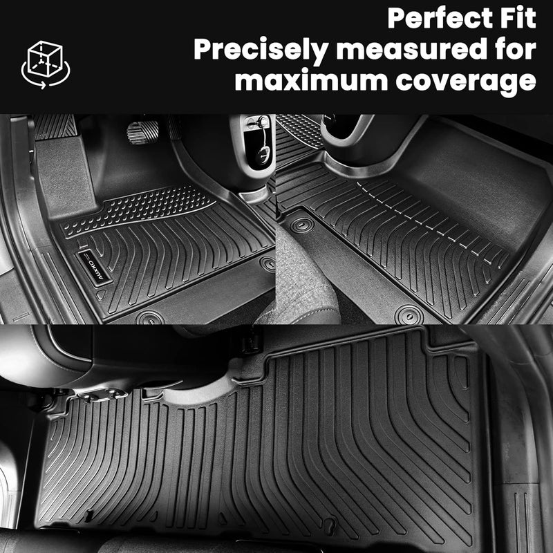 AUXKO All Weather Cargo Mat with Backrest Mat Fit for Kia Sportage 2023-2025 TPE Cargo Tray Accessoris All Season Guard Odorless Anti-Slip Trunk Liner with Back Seat Protector for Kia Sportage Black - Image 4